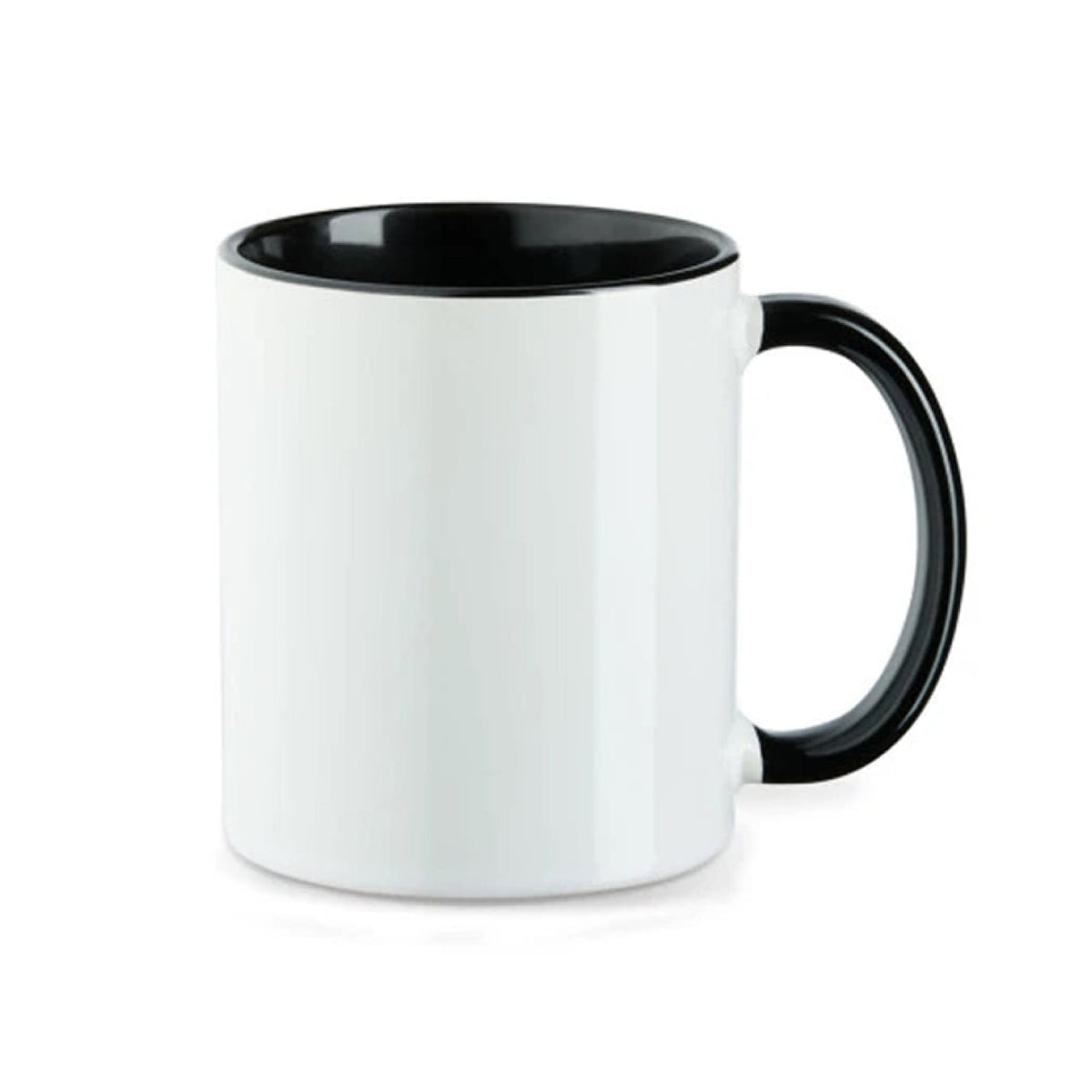 Tasse innen farbig in Schwarz