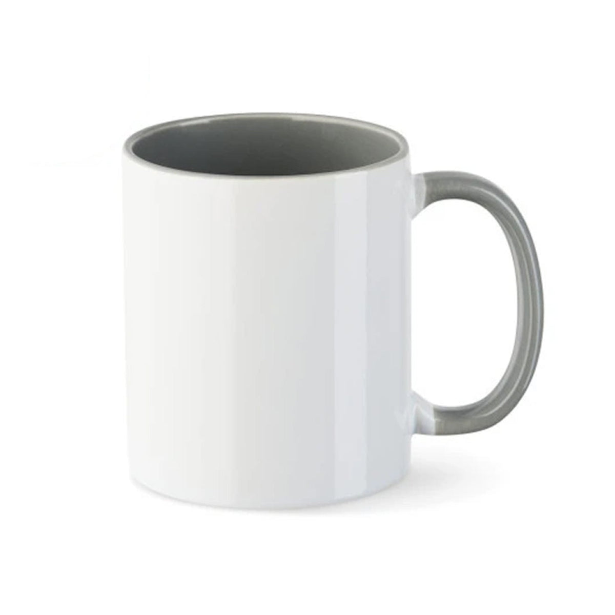 Tasse innen farbig in Grau