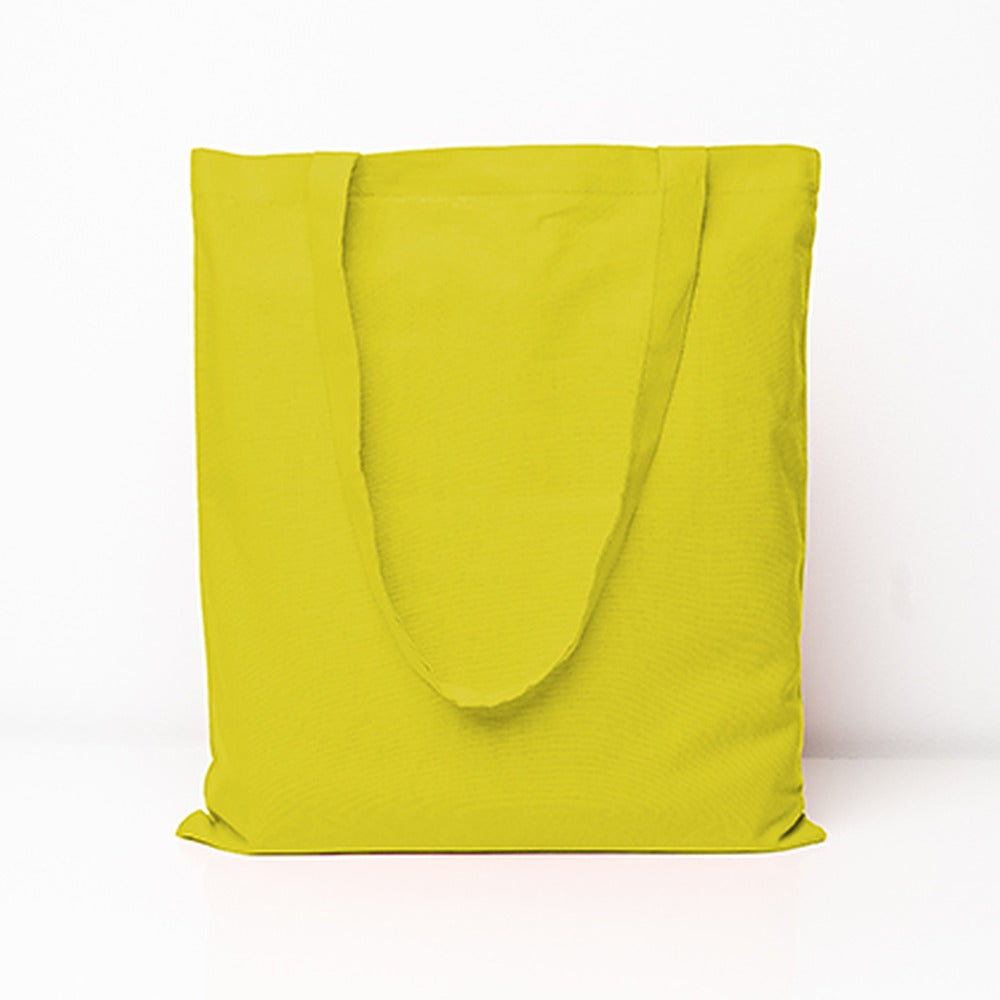 Baumwolltasche mit langen Henkeln in Gelb