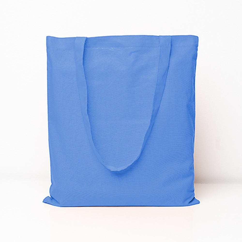 Baumwolltasche mit langen Henkeln in Hellblau
