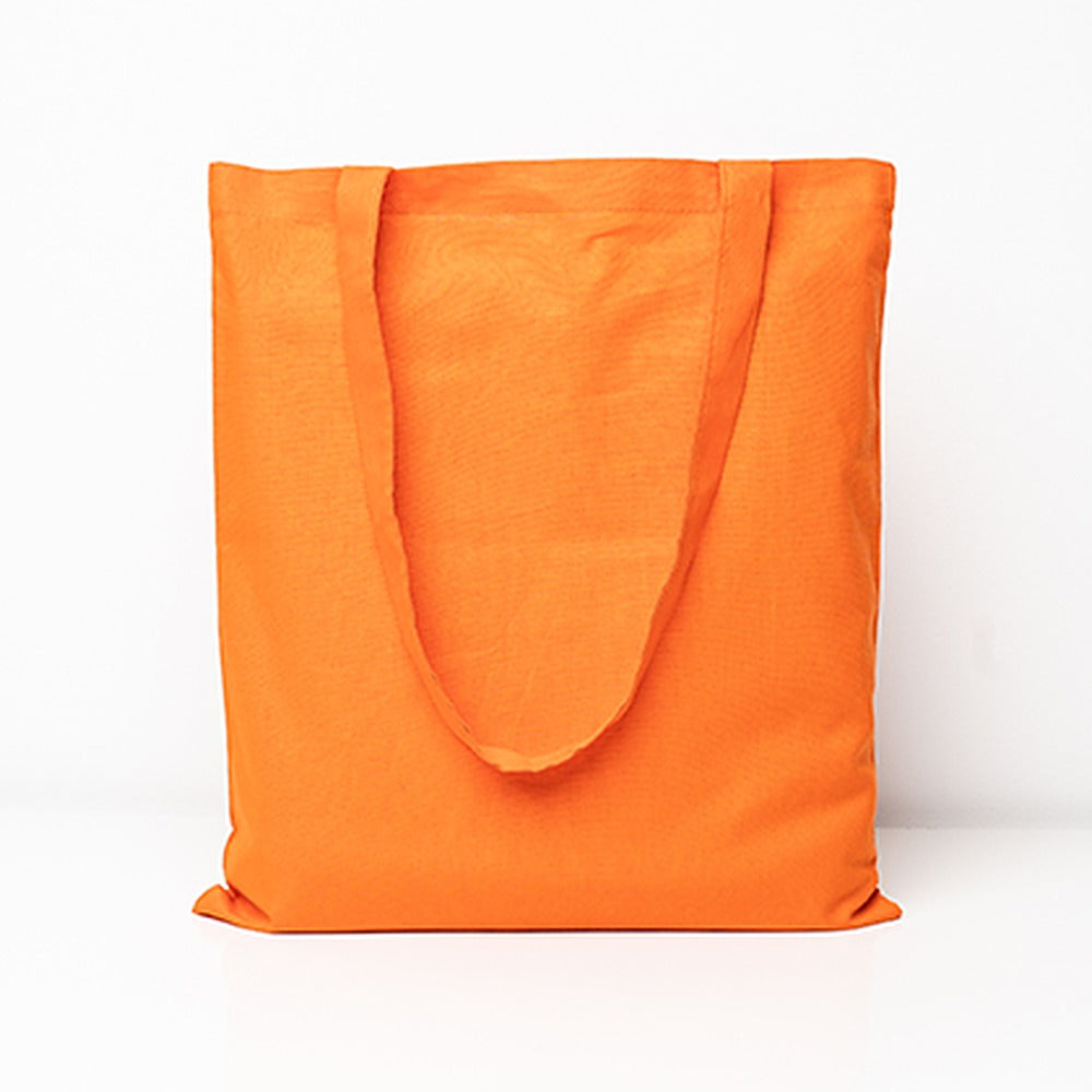 Baumwolltasche mit langen Henkeln in Orange