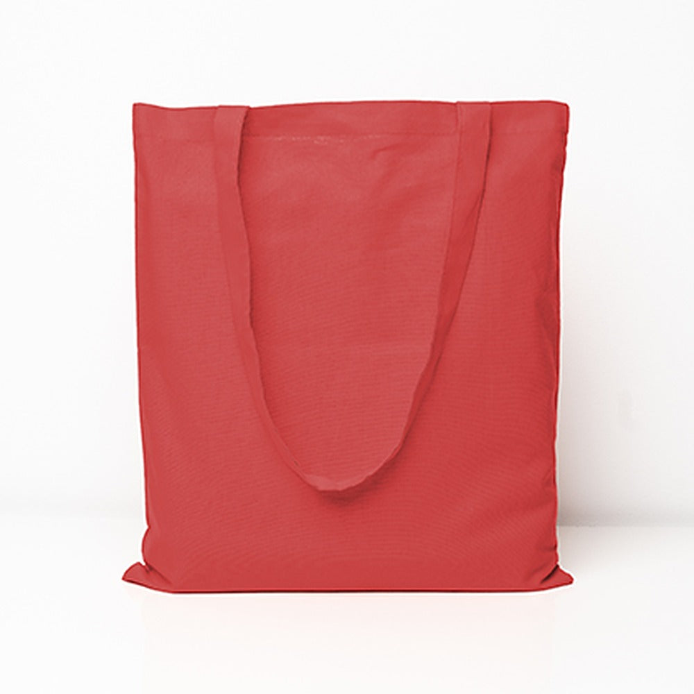Baumwolltasche mit langen Henkeln in Rot
