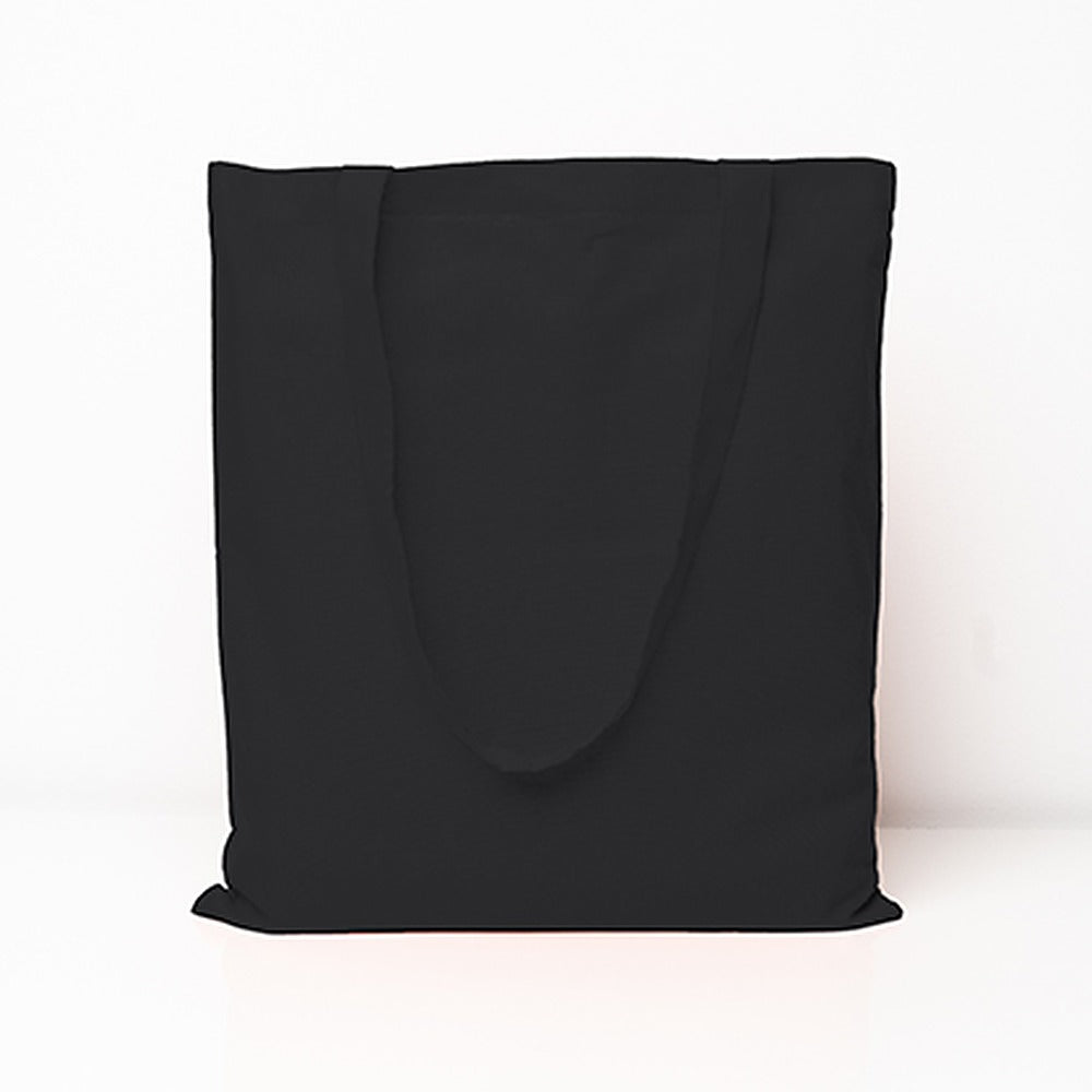 Baumwolltasche mit langen Henkeln in Schwarz
