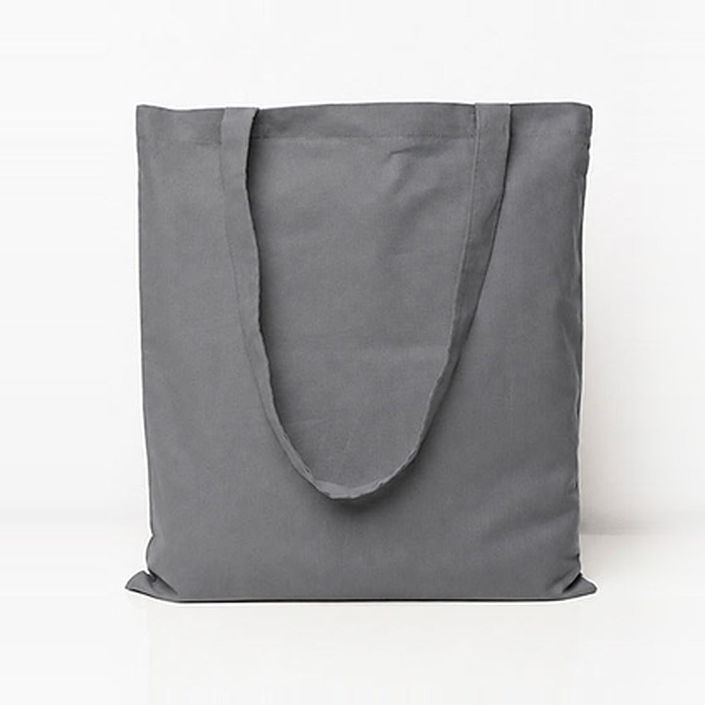 Baumwolltasche mit langen Henkeln in Stahlgrau