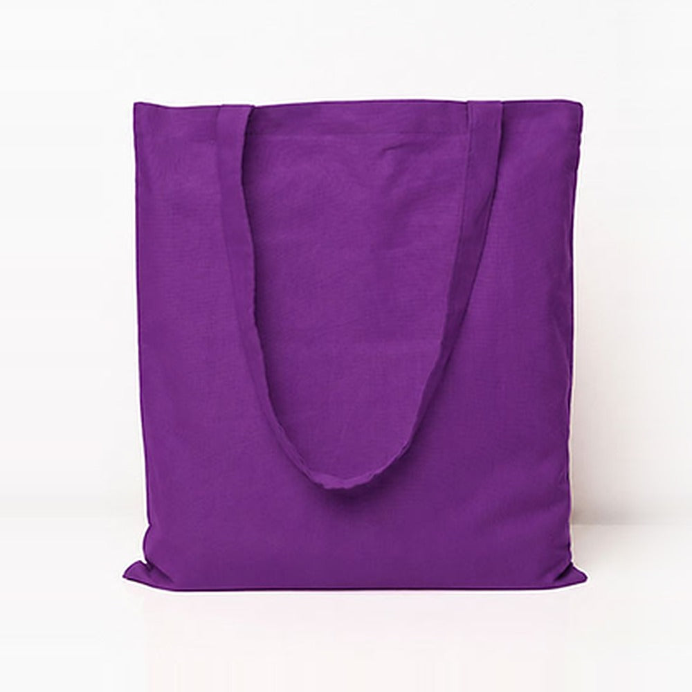 Baumwolltasche mit langen Henkeln in Violett